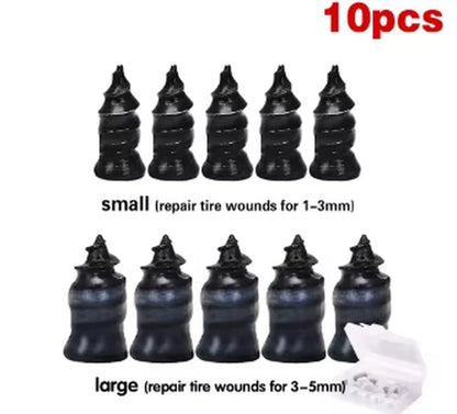 Puncture Repair Kit for Car Vacuum Tire Repair Screws, Quick Fix Self-Service Tire Repair Nails for Flat Tires with Screwdriver